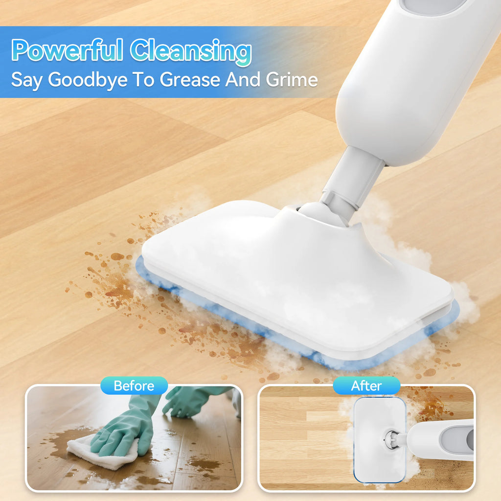 INSE 6-in-1 Powerful Steam Mop — High-Temperature Detachable Scrubbing Steam Cleaner for Hard Floors, Carpet & Kitchen
