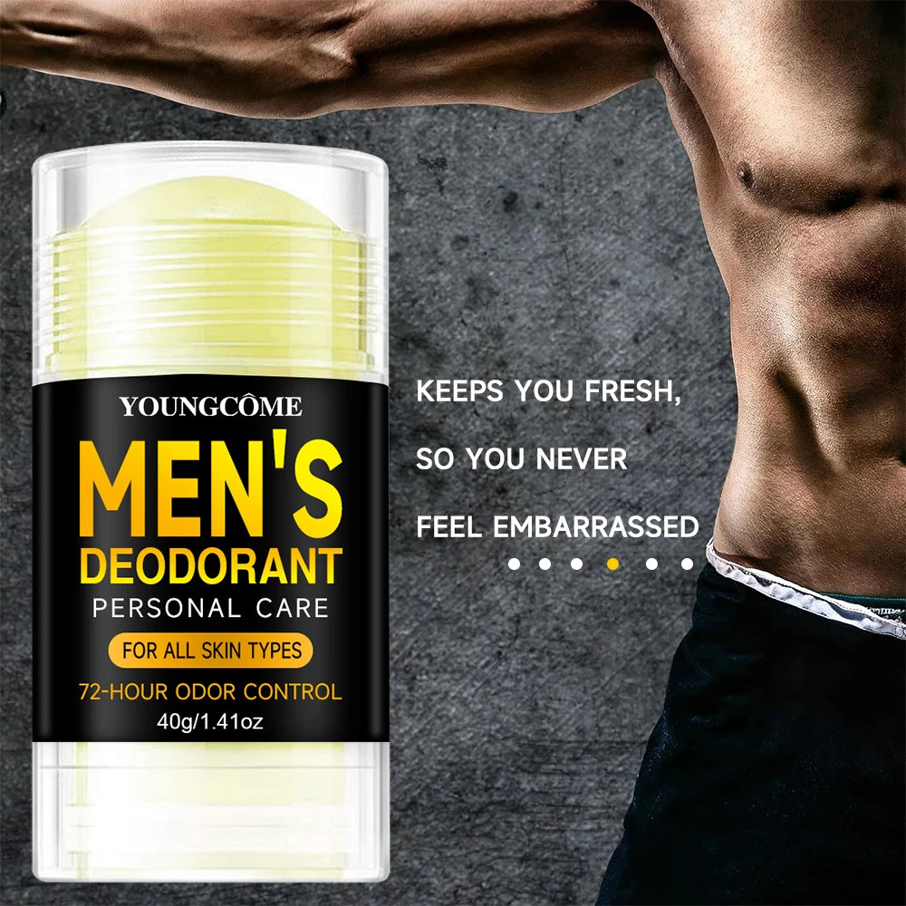 Men's Sandalwood Deodorant Stick – Anti-Sweat Long-Lasting Armpit Refresh