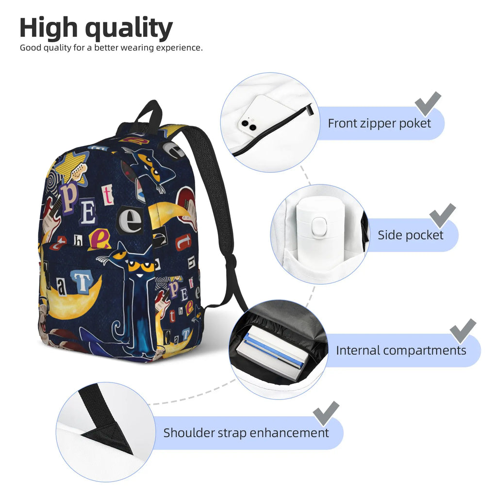 Pete the Cat Backpack – Casual Student Daypack