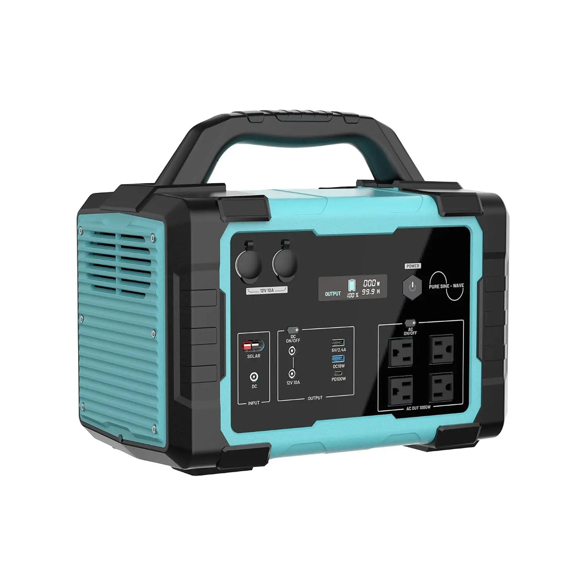 1000W Portable Power Station with 1024Wh LiFePO4