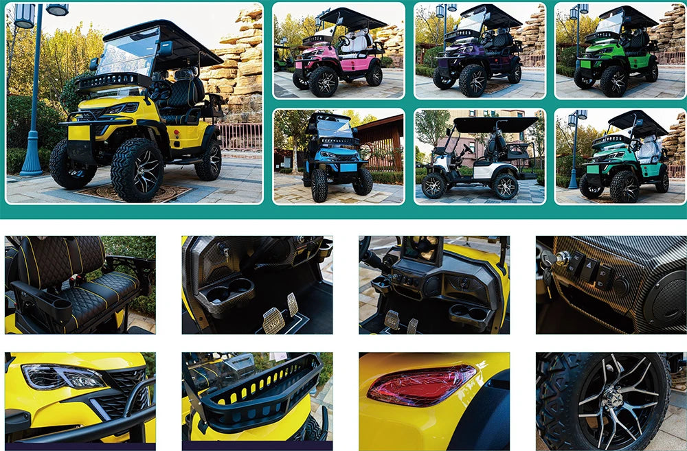 Electric Golf Cart — 6 Seater 4-Wheel Drive Luxury Model, 48V, 30–50 km/h, 70–90km Range