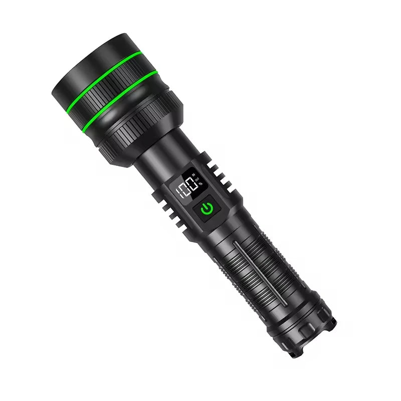 2500 Lumen Long Range LED Flashlight – IPX7 Waterproof, Type-C, 5 Modes, Power Bank Function