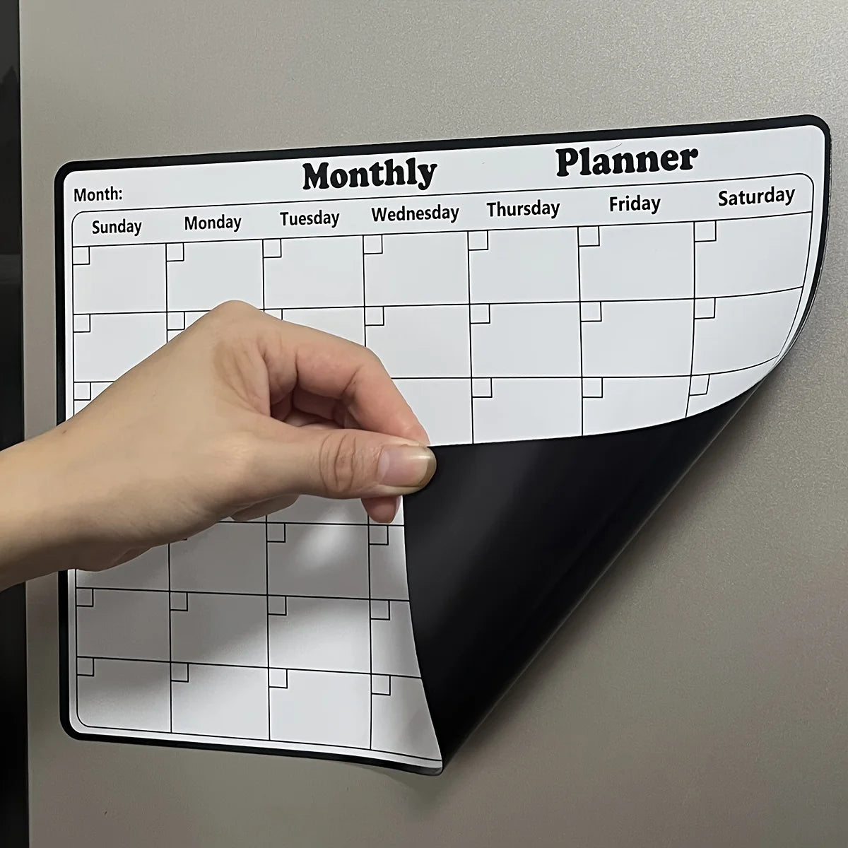 Stay Organized in Style — Magnetic Dry Erase Monthly Calendar | Refrigerator Planner, Whiteboard Calendar, Kitchen Organization & Decor