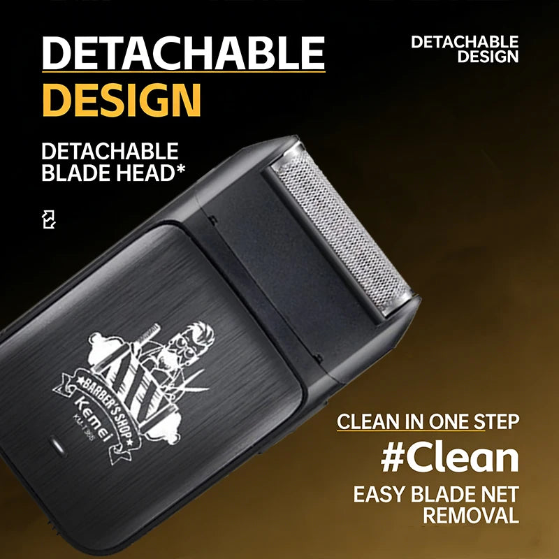 Kemei 2-in-1 Professional Hair Clipper & Trimmer Set – Oil Head Shear, Carving Blade, USB Fast Charge
