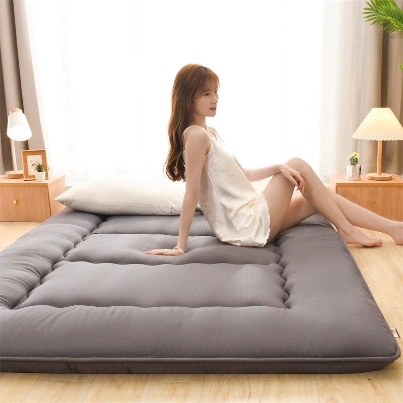 Japanese Style Thick Mattress – Student Dormitory Tatami, Single & Double, Foldable Floor Mattress
