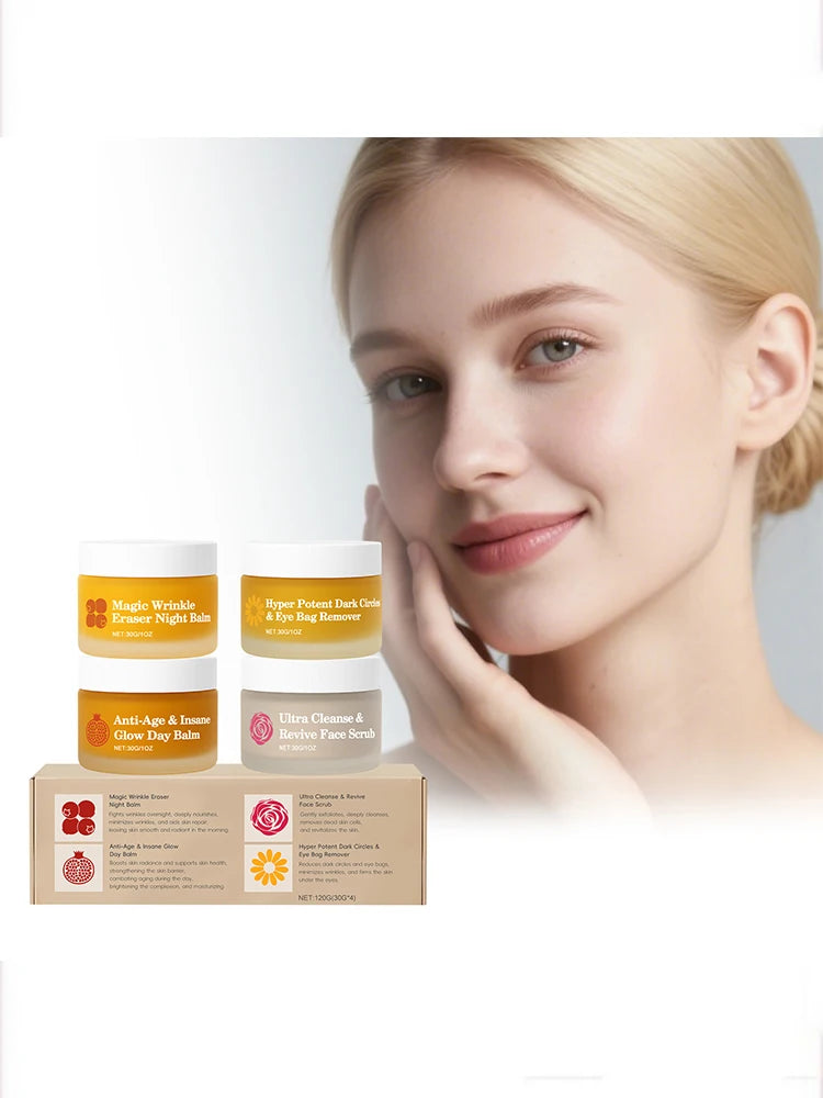 Day & Night Skincare Set – 4-Piece Brightening Barrier Repair Combo