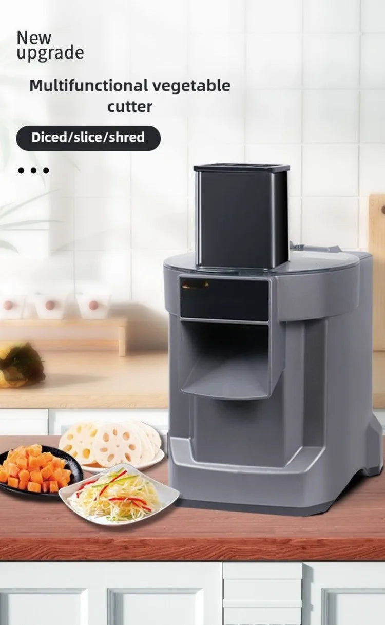 3-in-1 Commercial Food Processor & Vegetable Slicer – Electric Slicing, Shredding & Dicing Machine, 110V/220V