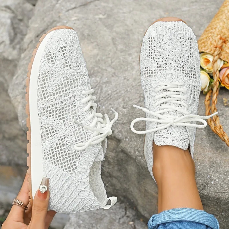 Women's Air Mesh Lace-Up Sneakers