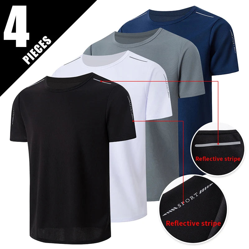 Men's Gradient Quick-Dry Sport T-Shirt — Multi-Pack Athletic Tees