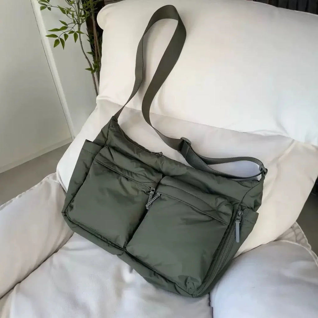 Light Luxury Nylon Tote Shoulder Bag – Street Trend Crossbody Bag for Women