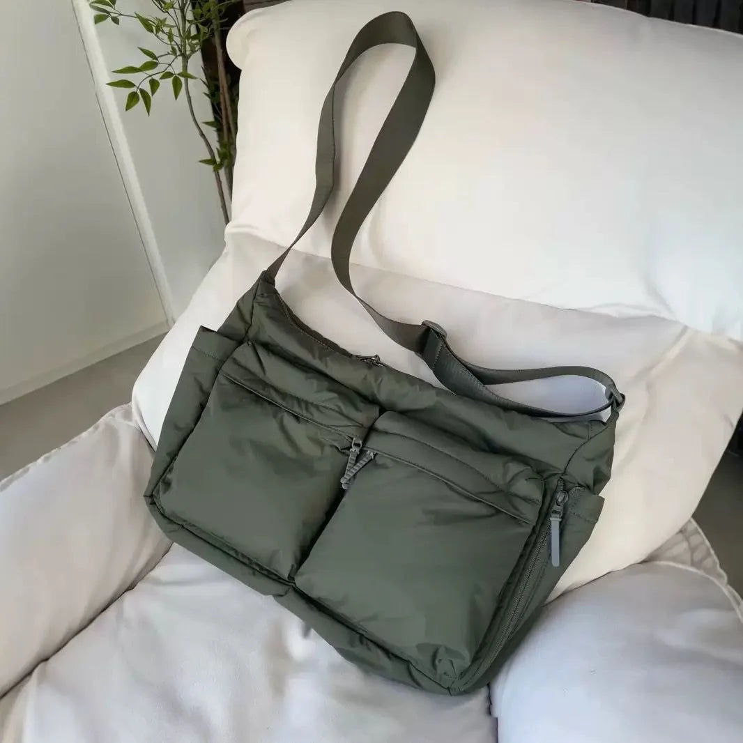 Light Luxury Nylon Tote Shoulder Bag – Street Trend Crossbody Bag for Women