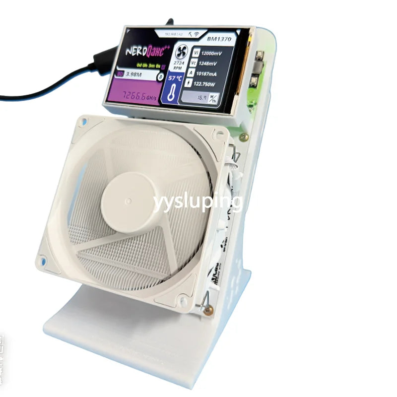 NerdQaxe++ Rev6.1 Bitcoin Solo Miner – 6 TH/s, 100W, 4× BM1370 ASIC, Wi-Fi, LCD, Silent