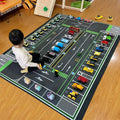 Kids City Traffic Play Mat – Car Park Parking Lot Rug for Boys & Girls, Educational Floor Map
