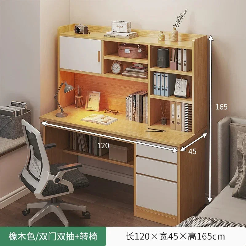 Simple Modern Computer Desk — Student Writing & Home Office Workbench, Multiple Configurations