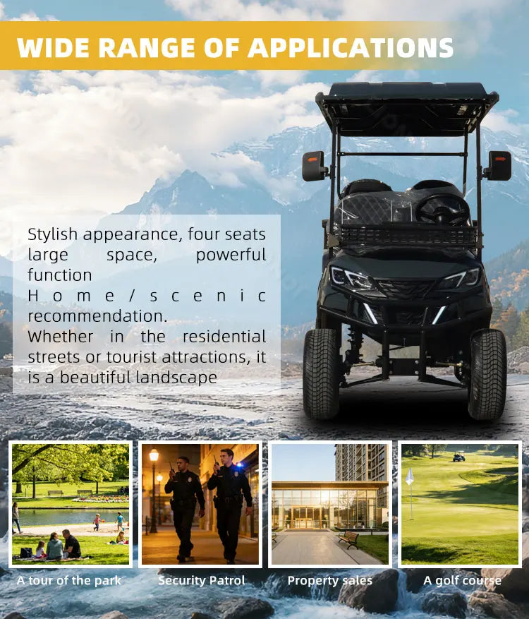 New ArrivalOff Golf Buggy Club Luxury Electric Car 2/4/6-seater Electric Golf Cart for Golf Courses/Resorts