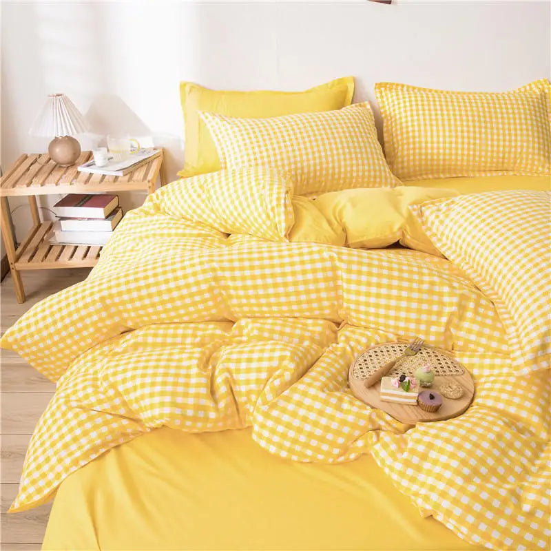 Microfiber Reactive Print Bedding Set – Duvet Cover, Flat Sheet & Pillowcases, 16 Patterns & 5 Sizes