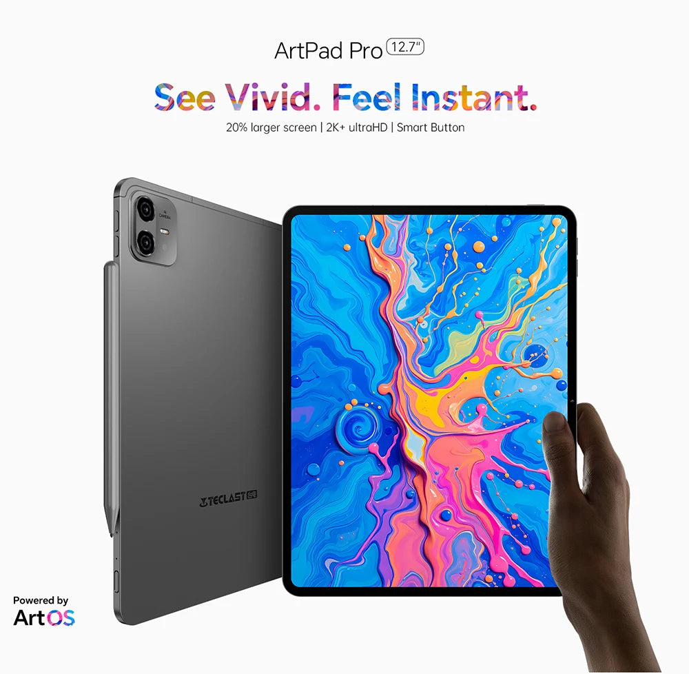 Teclast ArtPad Pro 12.7" 2.2K Android 15 Tablet – 8GB RAM, 256GB, 4G LTE, 10000mAh
