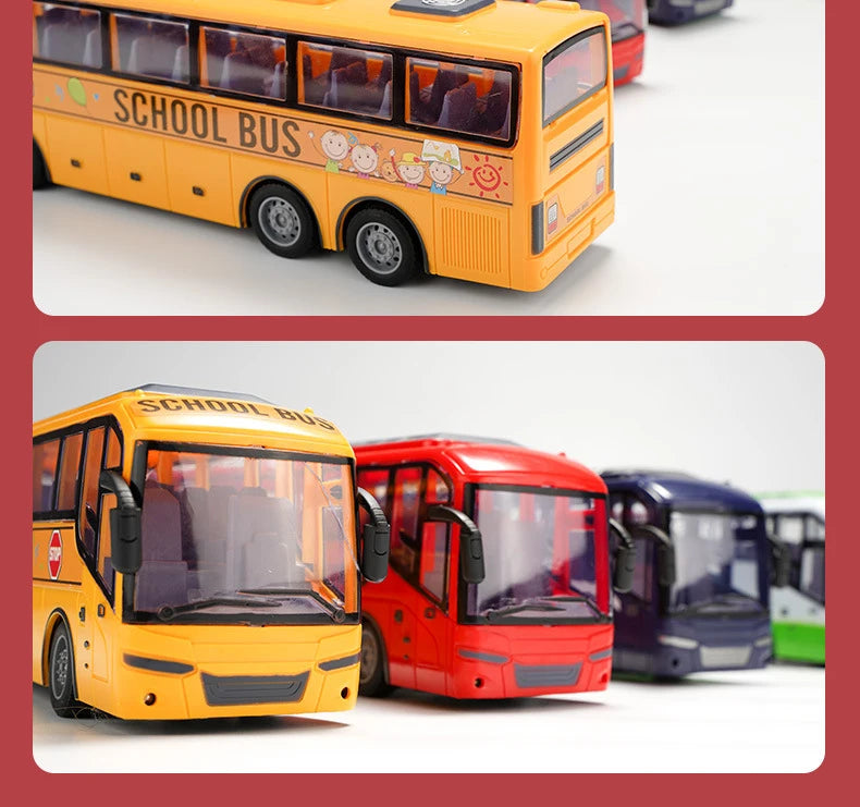 1:30 Scale Electric RC School Bus with Lights – 27MHz Radio Controlled City Tour Bus for Kids