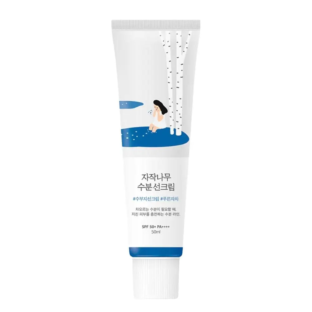 Korean ROUND LAB Birch Juice Skincare – Eye Cream, Moisturizer, Sunscreen & Cleanser