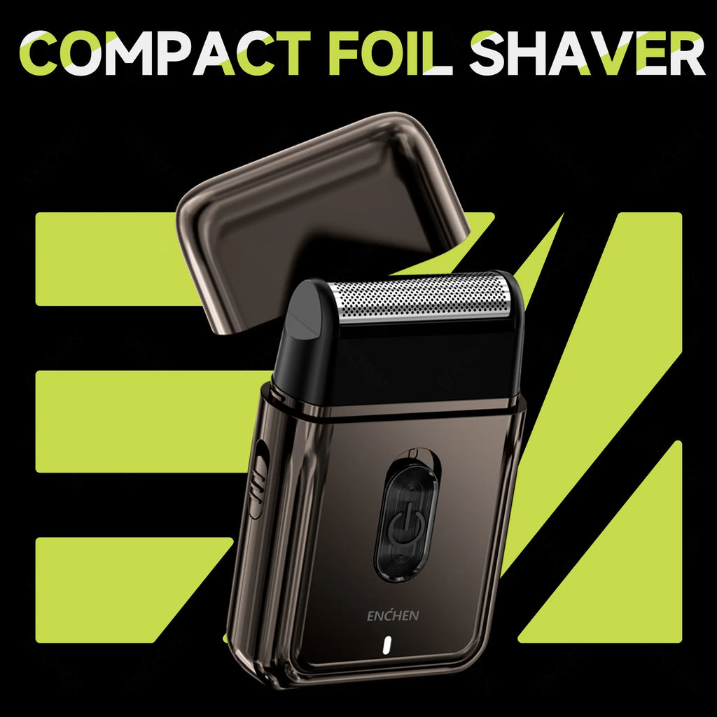 Compact Foil Electric Shaver — Pop-Up Precision Trimmer, Type-C Charging, 7000RPM