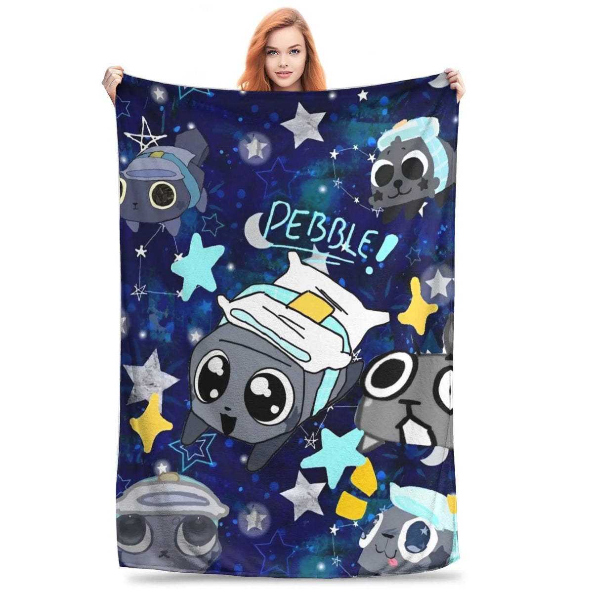 Dandy's World Pebble Fleece Throw Blanket – Soft Novelty Character Print, 5 Sizes