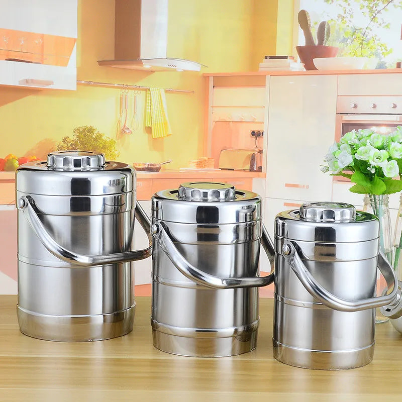Insulated Stainless Steel Lunch Container with Handle