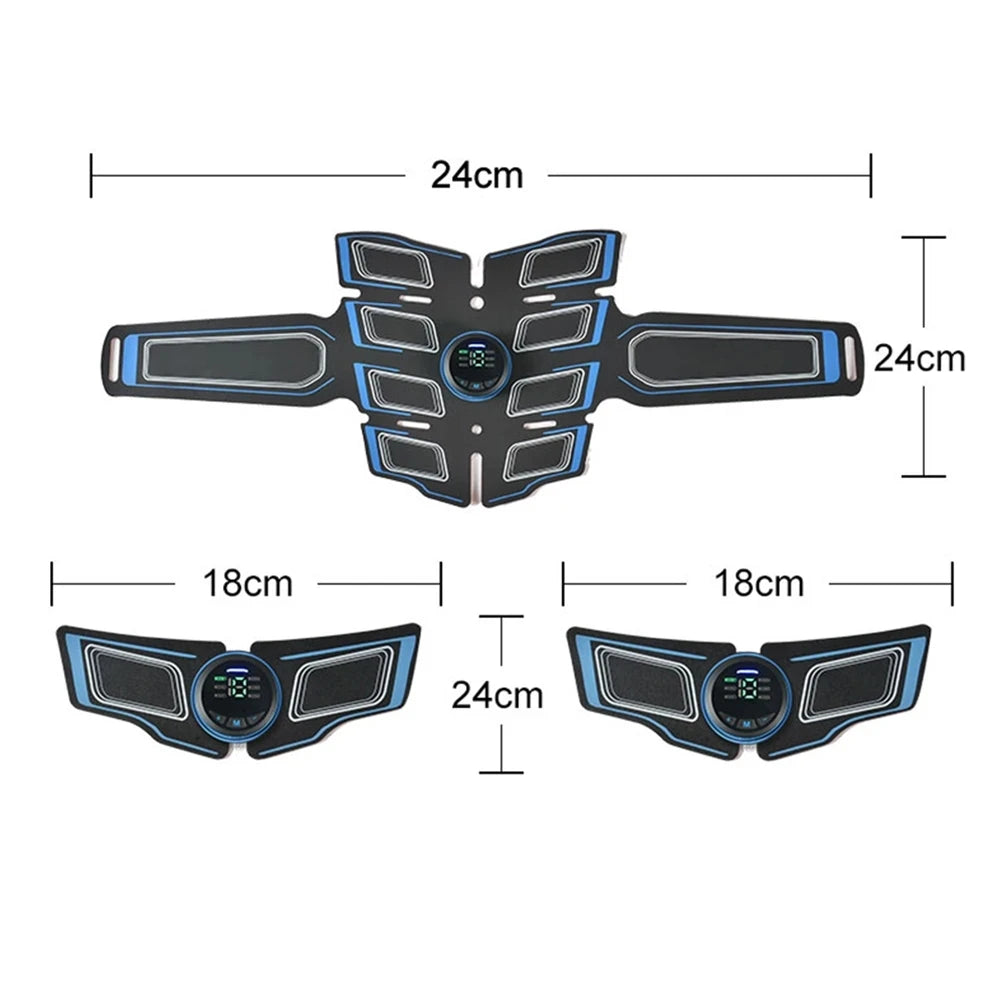 EMS Abs Muscle Stimulator Trainer — USB Rechargeable Abdominal Toning Belt