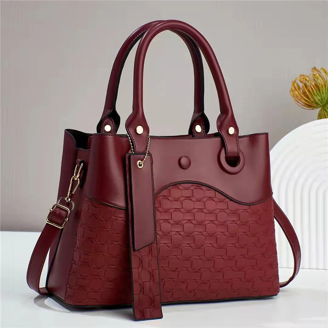 Fashion PU Leather Satchel Crossbody Shoulder Bag – Large Capacity Designer Messenger Handbag for Women