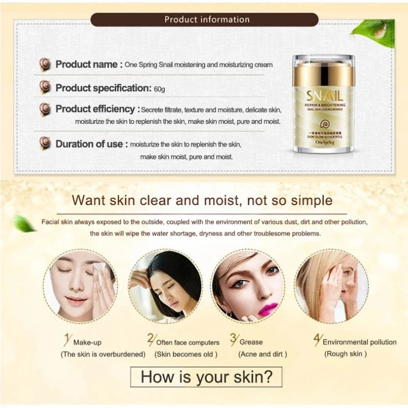 Snail Collagen Anti-Aging Skincare Set — Eye Serum & Face Cream Duo