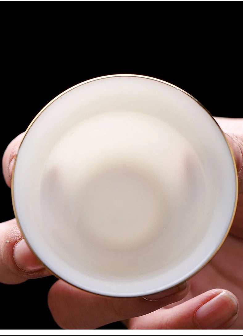 Porcelain Teacup Set – Six 60ml Tea Tasting Cups