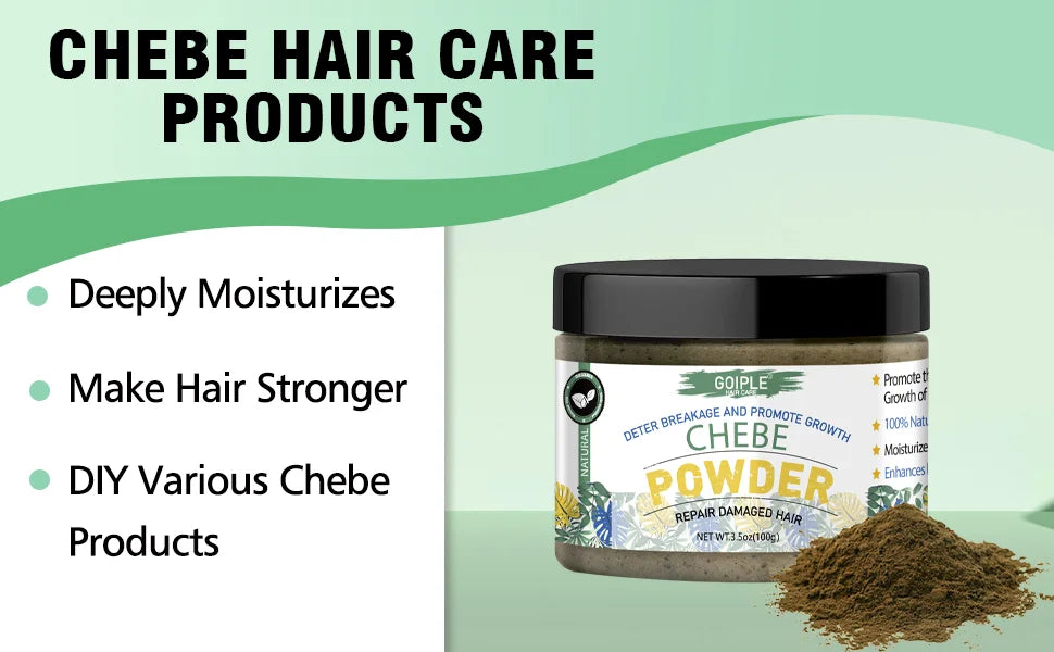 GOIPLE Chebe Hair Care Products Deep Nourish & Moisturize Conditioner Smoothing Anti-loss Breakage Hair Oil or Butter or Powder