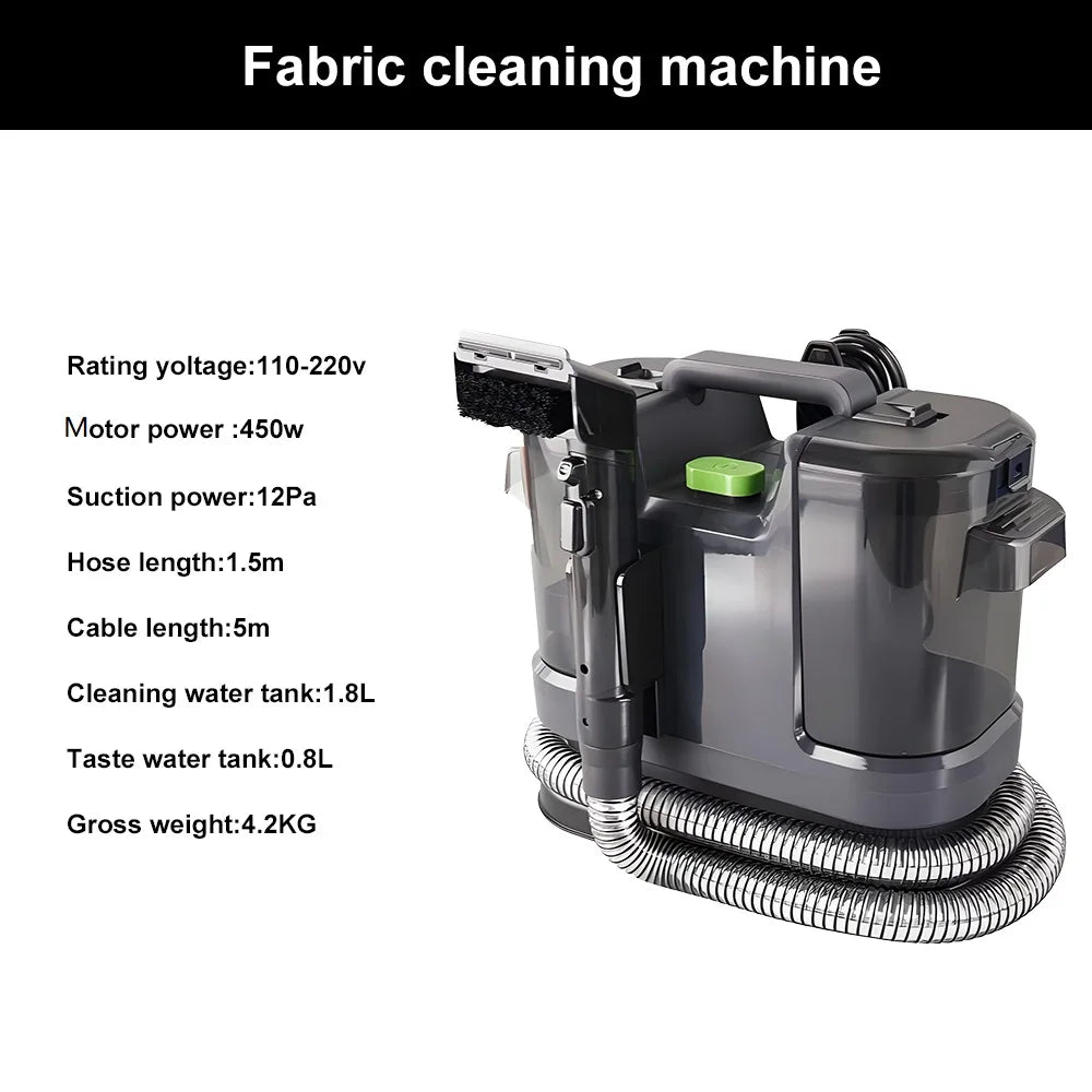 Tungfull All-in-One Carpet & Curtain Vacuum Cleaner — Multifunctional Fabric Cleaning Machine for Sofa, Vacuuming & Washing