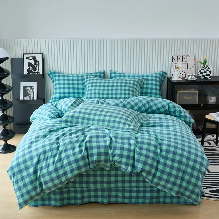 100% Cotton Plaid Duvet Cover | Classic Plaid Style, 160x210 to 220x240cm, Pillowcase Sold Separately