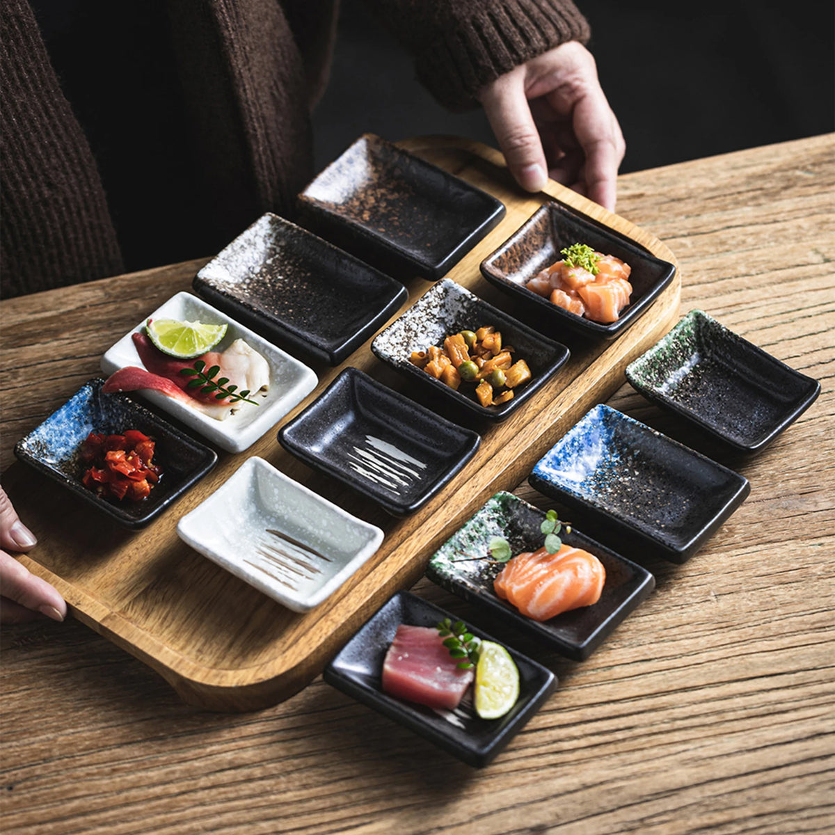 Ceramic Soy Sauce Dish – Japanese-Style Rectangular Bowl