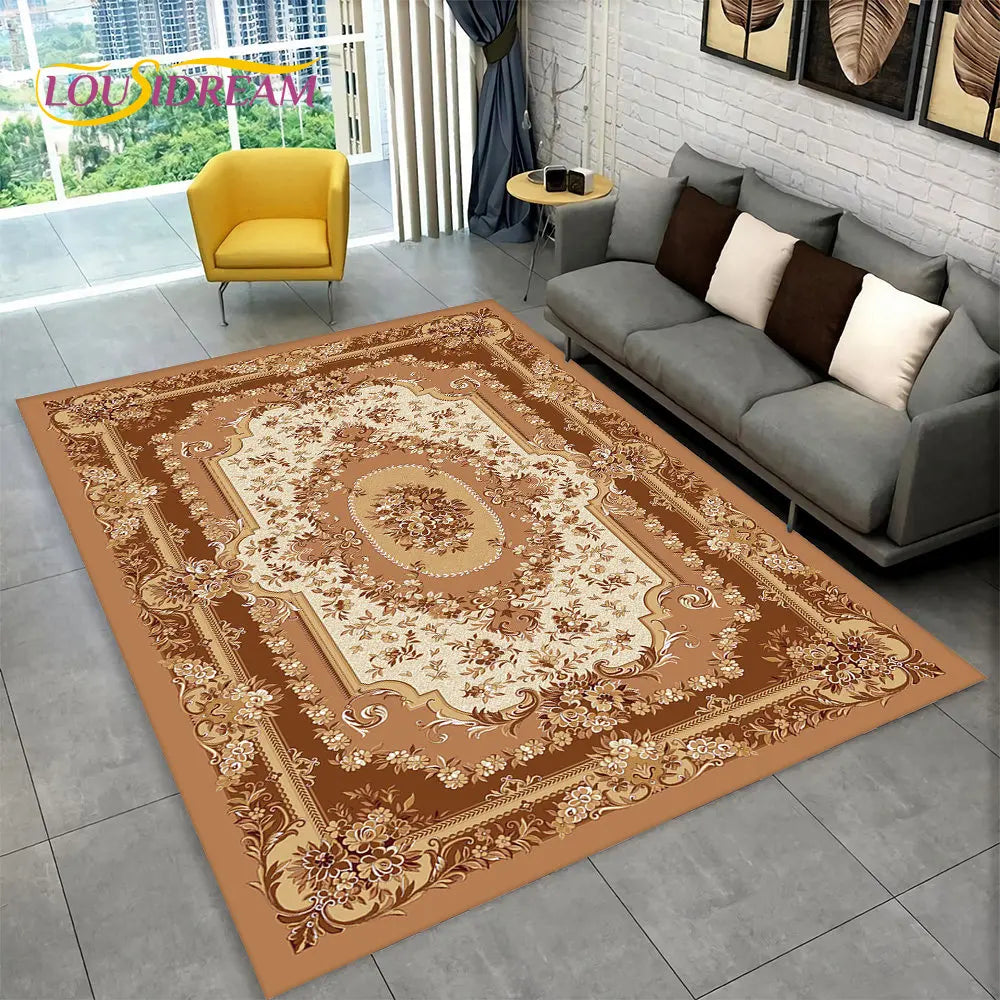 Turkish Persian Bohemian Area Rug – Non-Slip Large Carpet for Living Room & Bedroom
