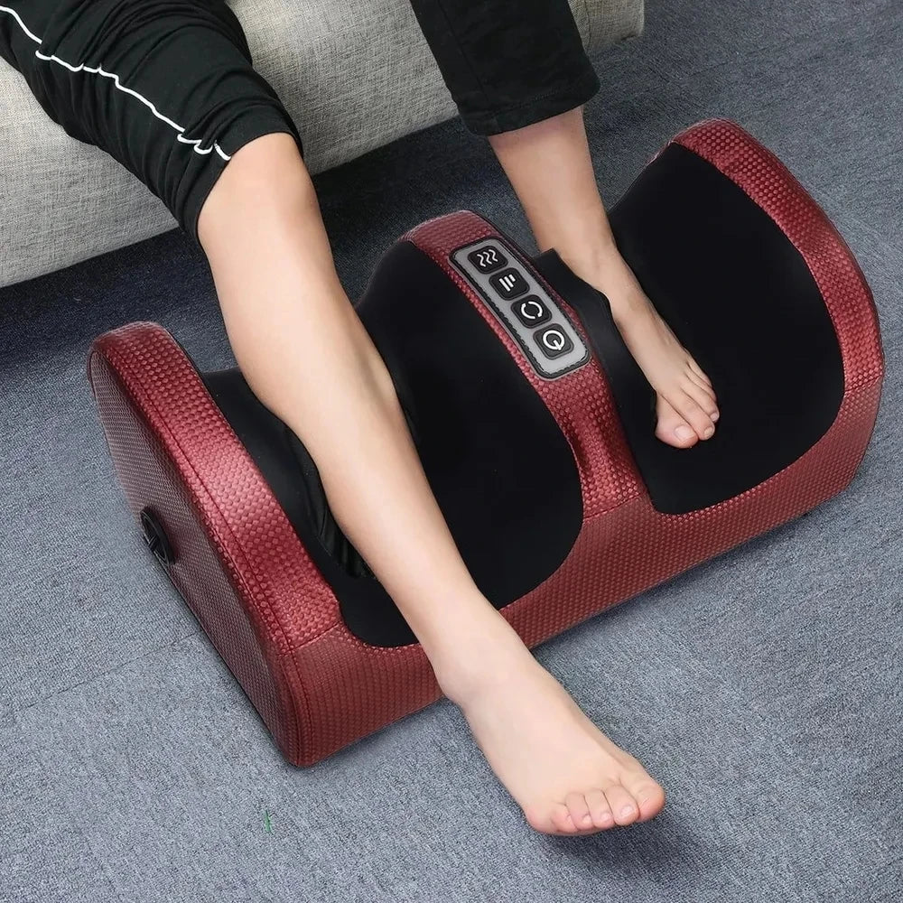 Electric Shiatsu Foot Massager — Heated Kneading Roller for Calf & Foot Pain Relief