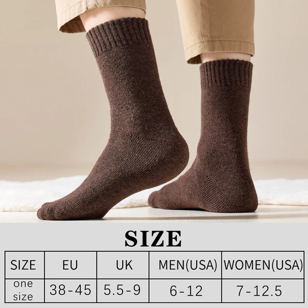 Men's Thick Wool-Blend Crew Socks