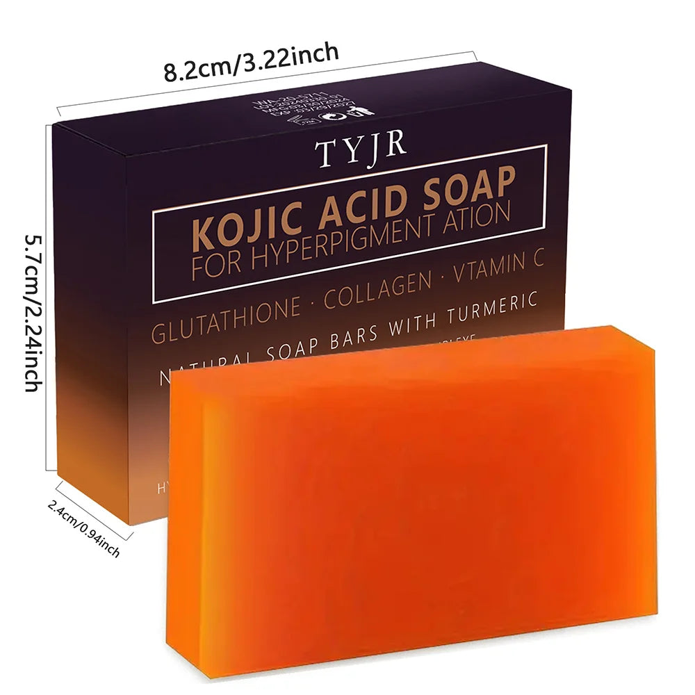 Turmeric & Kojic Acid Handmade Soap Bar – Deep Cleansing, Exfoliating & Brightening for Face & Body