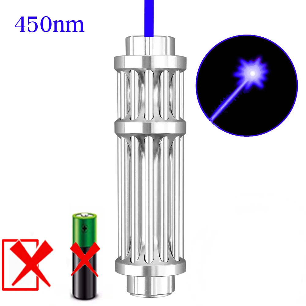 High-Power Adjustable Focus Laser Pointer – Star Pattern & Single-Point LED Pen