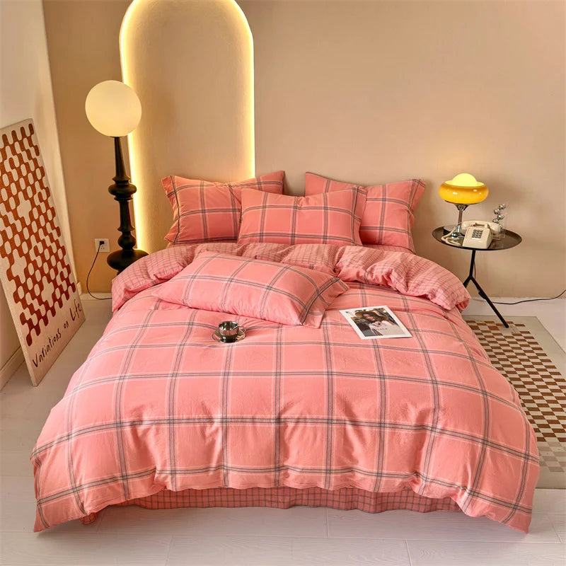 100% Cotton Plaid Duvet Cover | Classic Plaid Style, 160x210 to 220x240cm, Pillowcase Sold Separately