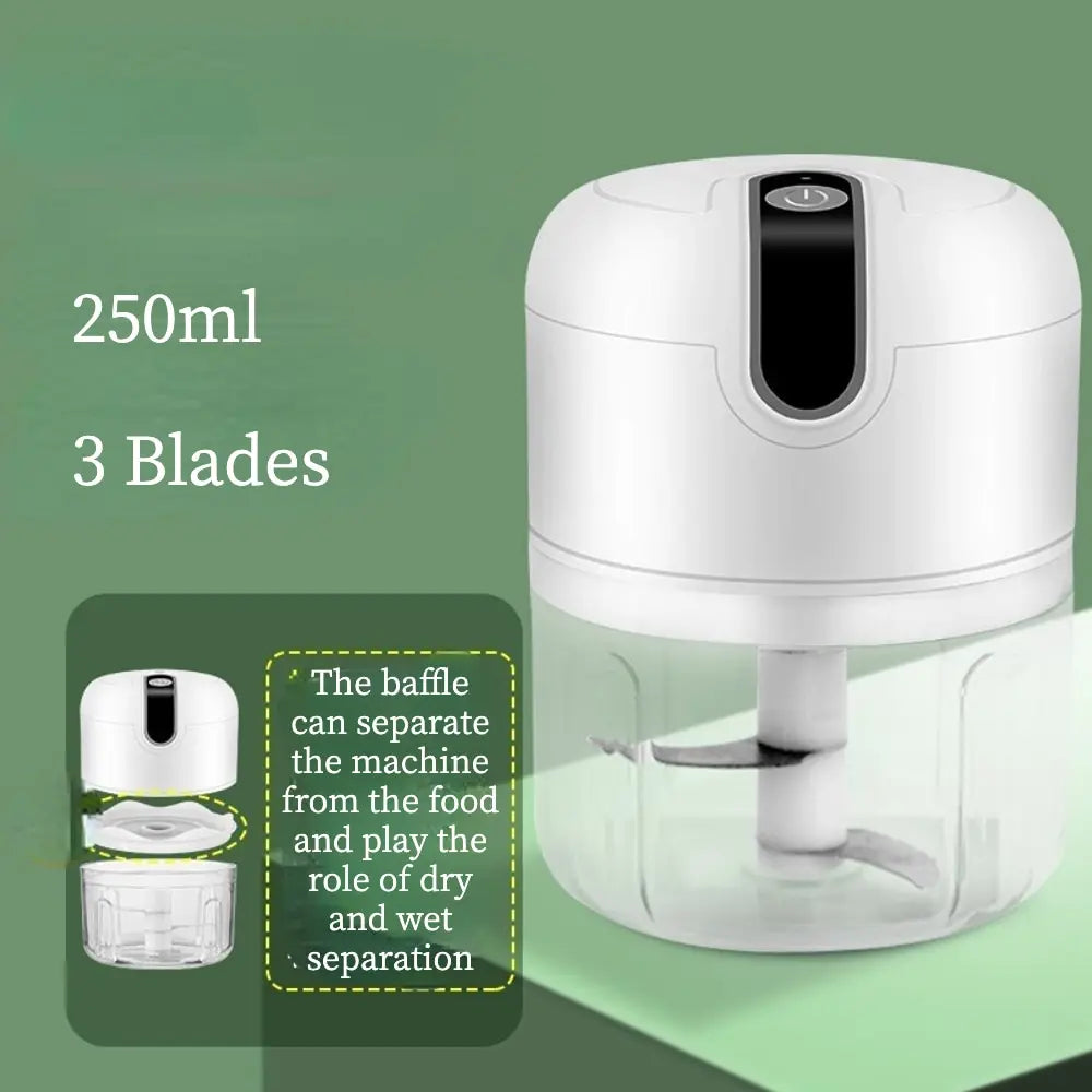Electric Garlic Masher & Portable Chopper — USB Charging Mini Meat Grinder & Vegetable Chopper