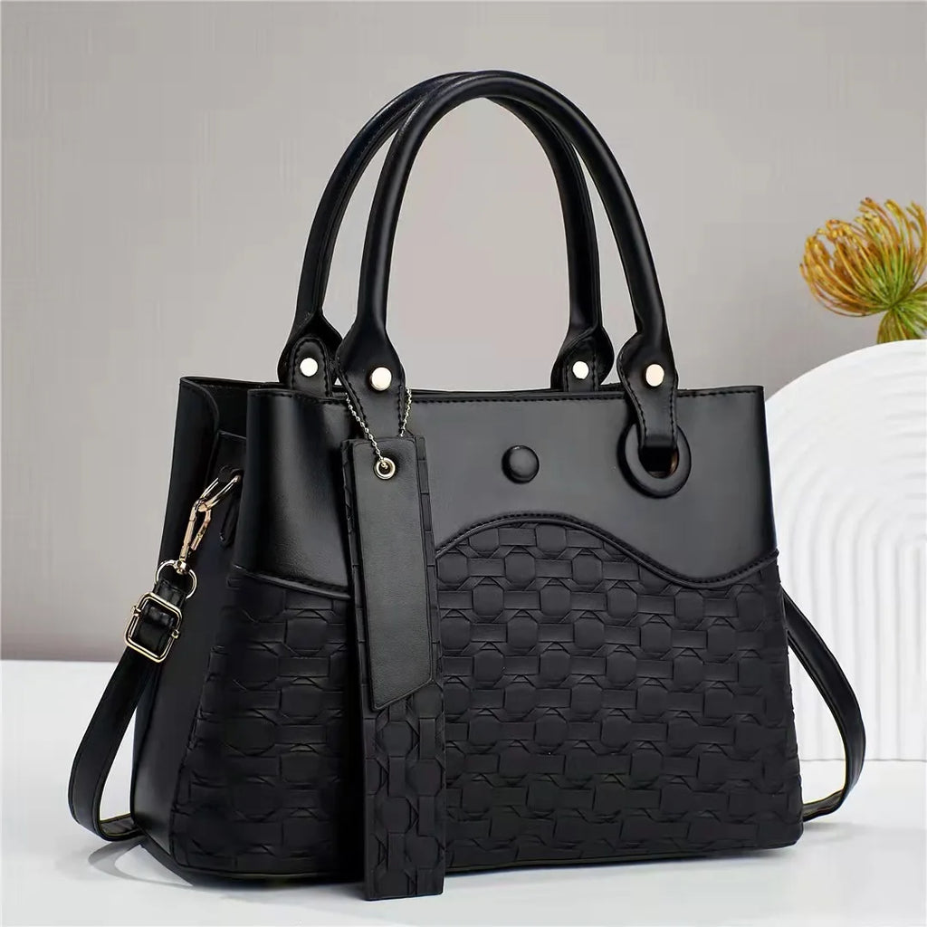 Fashion PU Leather Satchel Crossbody Shoulder Bag – Large Capacity Designer Messenger Handbag for Women