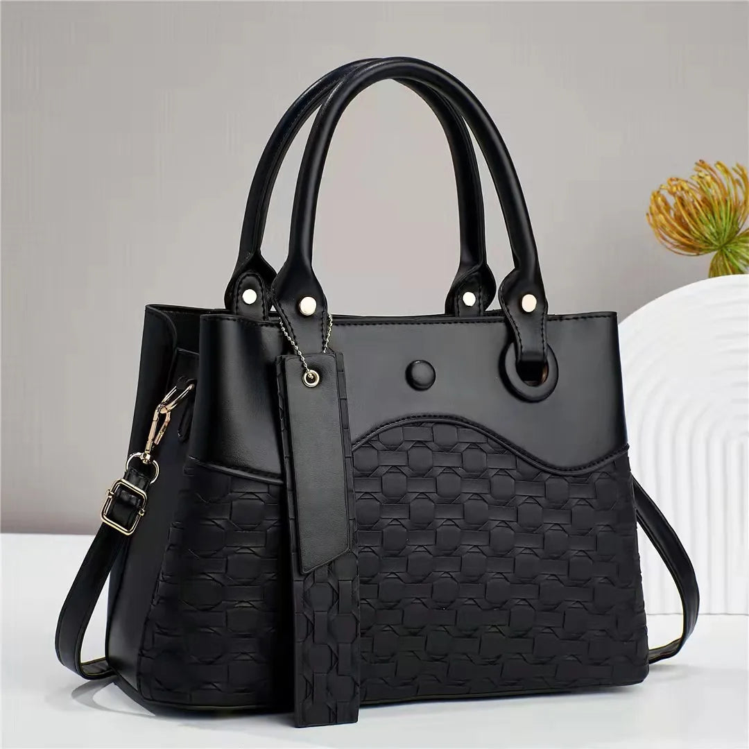 Fashion PU Leather Satchel Crossbody Shoulder Bag – Large Capacity Designer Messenger Handbag for Women