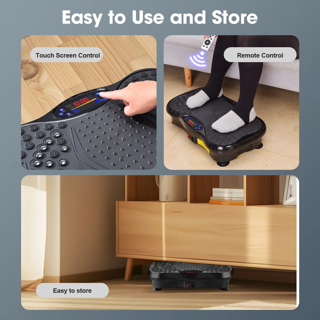 Vibration Plate Fitness Machine with Bluetooth Speaker — Fat Burning Full Body Workout Platform