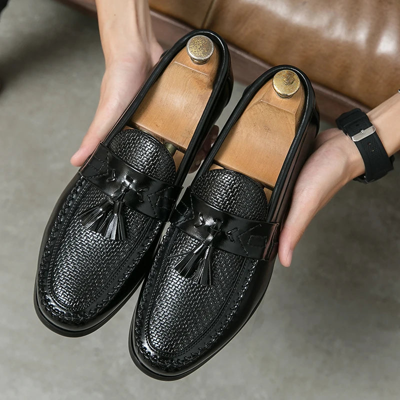 Men's Pointed-Toe Slip-On Dress Loafers