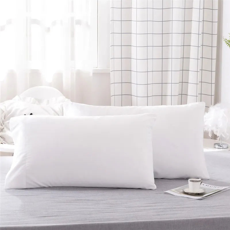 Luxurious Solid Color Pillowcase 2-Pack – Soft Hypoallergenic Pillow Cover, Black, Grey & Pink