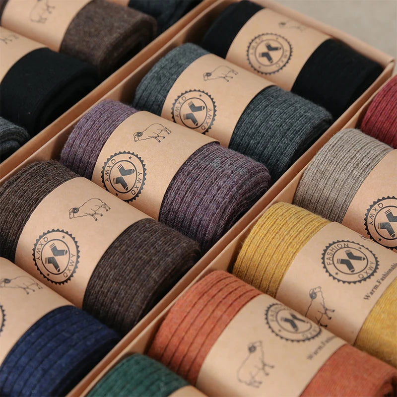 Thick Wool-Blend Mid-Calf Boot Socks