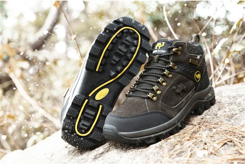 Men's Suede Shearling-Lined Winter Ankle Boots