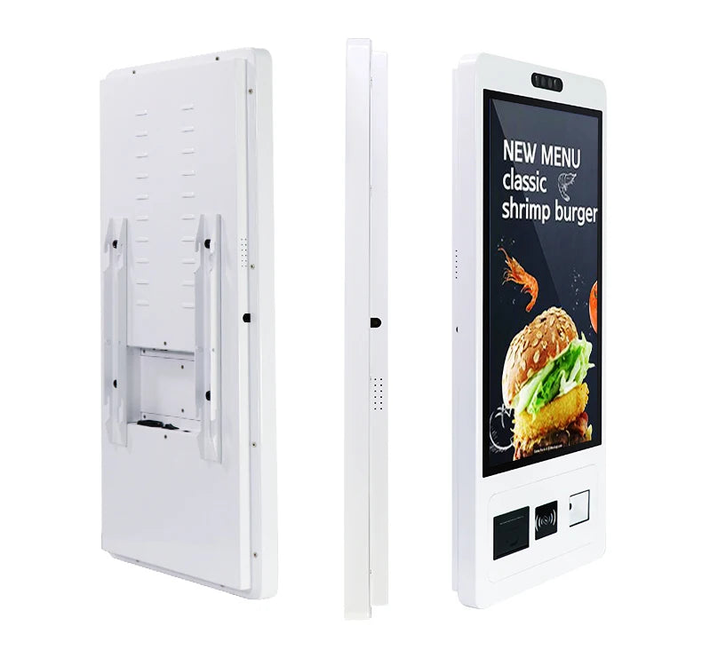 TouchWo Wall Mount Self-Service Kiosk AIO – 15.6"/21.5"/23.8", Android/Win 10/11, Checkout & Ordering