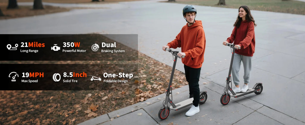 AOVOPRO ES80 Electric Scooter — 350W Motor, 19 MPH, 10.5Ah Battery, Smart App, Foldable